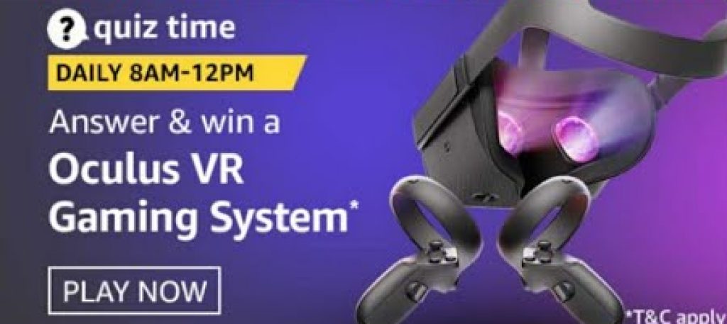Amazon Quiz Answers Today 7th February – Win Oculus VR Gaming System