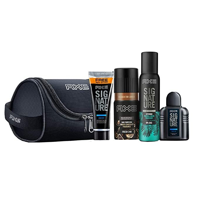 Axe Men’S Grooming Kit – Body Perfume, Deodorant Bodyspray, After Shave Lotion, Shaving Cream