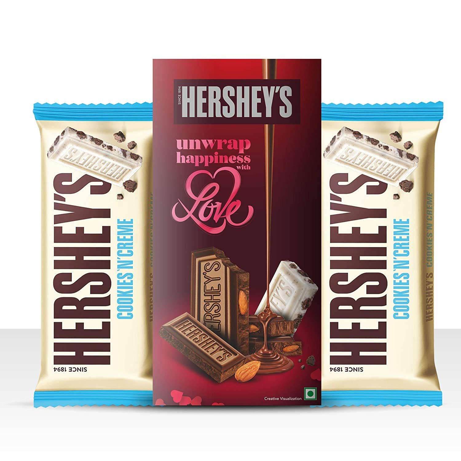 Hershey’s Bar Greeting Pack Cookies n Creme Chocolate, 100 gm (Pack of 2)