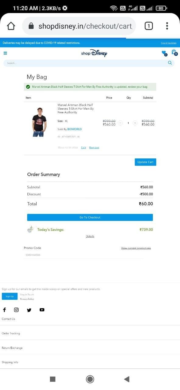 Get Any ₹500 Disney Products For FREE | Just Pay Shipping